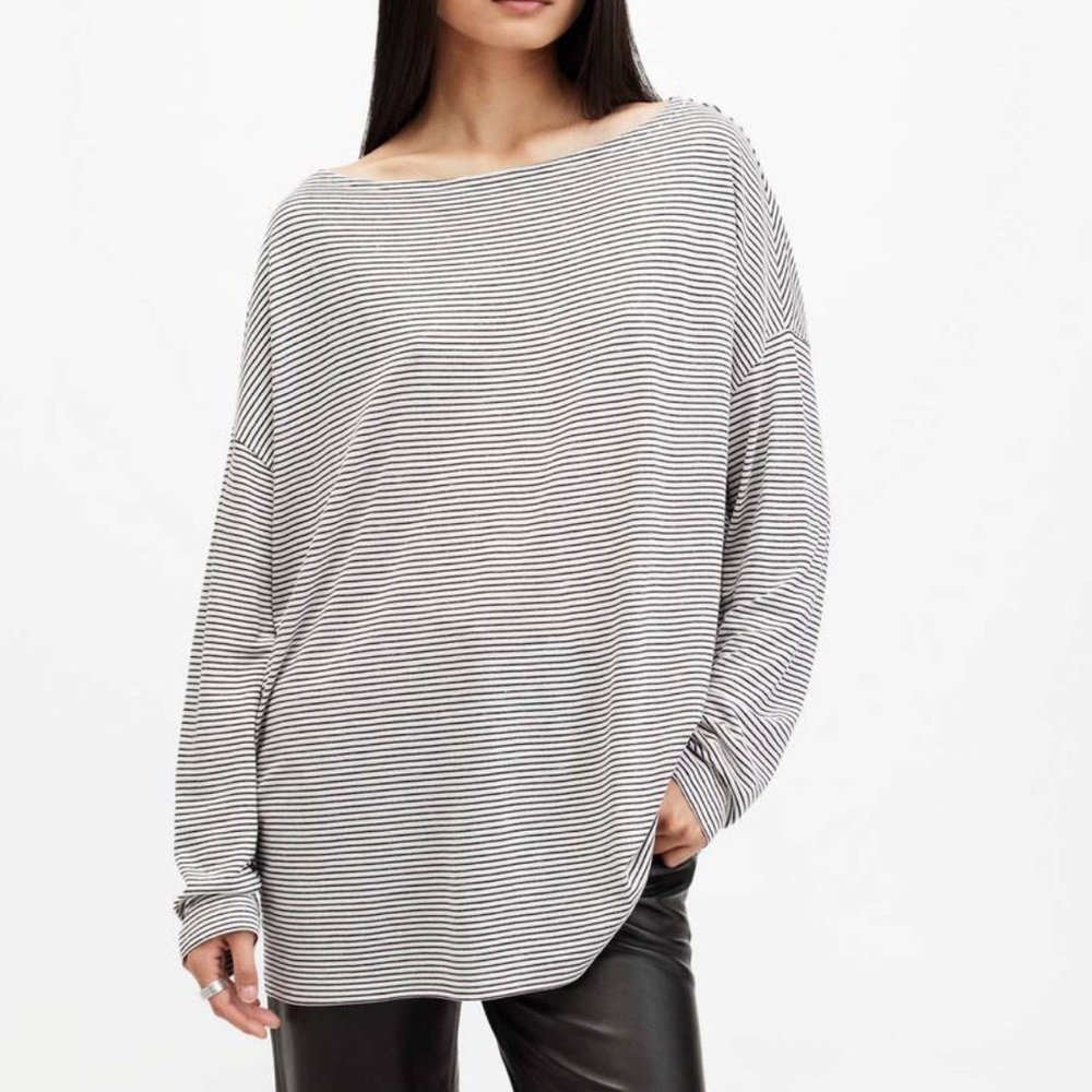 ALL SAINTS Oversized Stripe T-Shirt